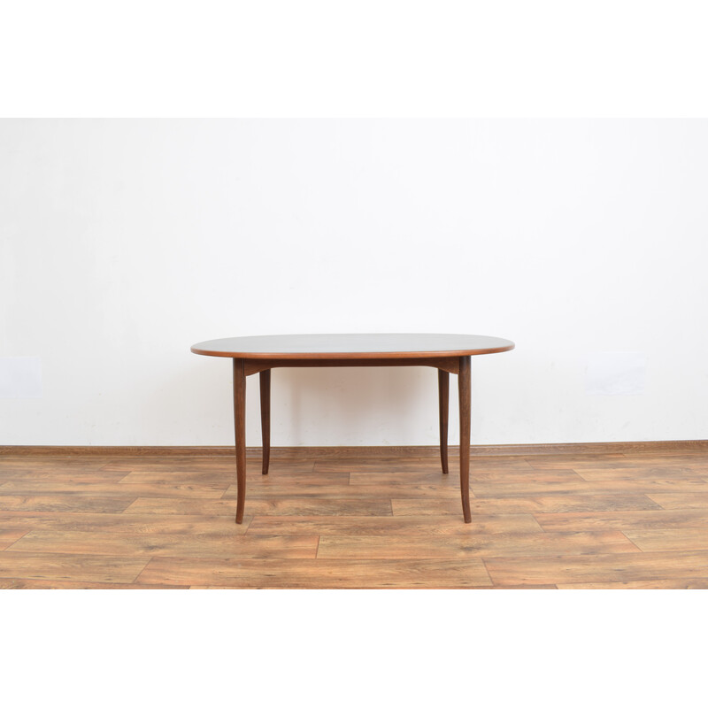 Mid-eeuwse Zweedse teakhouten tafel model "Ovalen" van Carlm Malmsten voor Mobel Komponerad Av, 1950