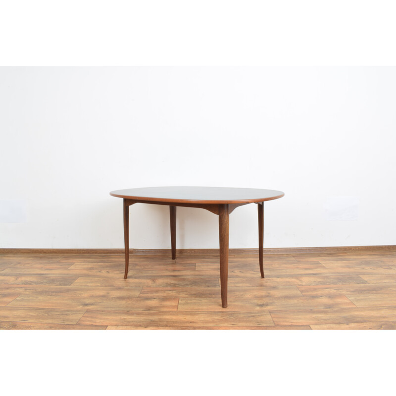 Mid-century teak table model "Ovalen" by Carlm Malmsten for Mobel Komponerad Av, Sweden 1950s
