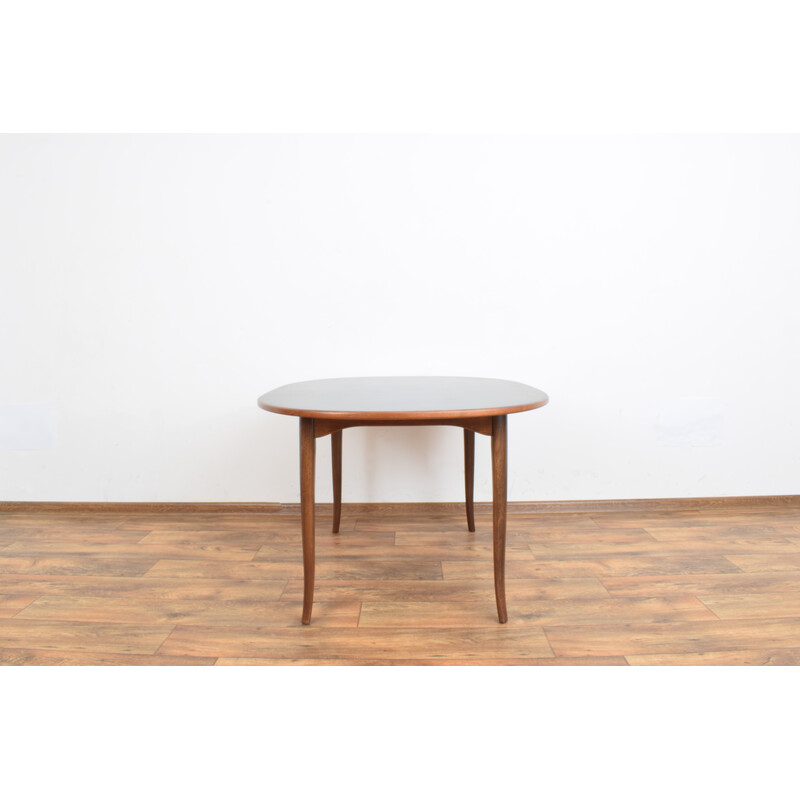 Mid-century teak table model "Ovalen" by Carlm Malmsten for Mobel Komponerad Av, Sweden 1950s