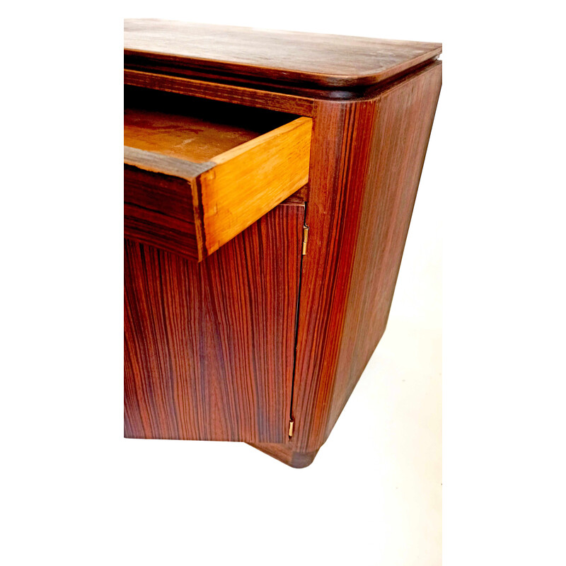 Vintage Art Deco Macassar wood storage cabinet