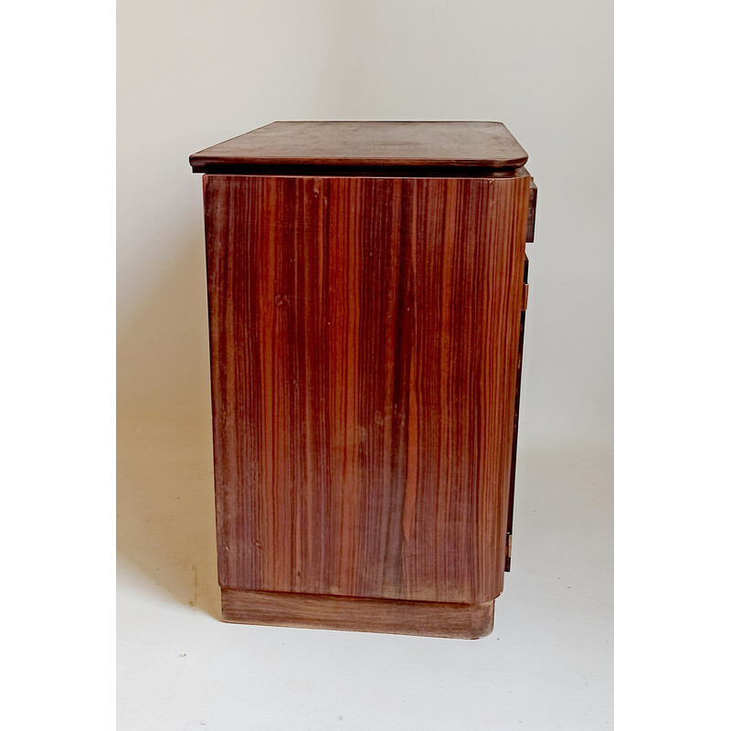 Vintage Art Deco Macassar wood storage cabinet