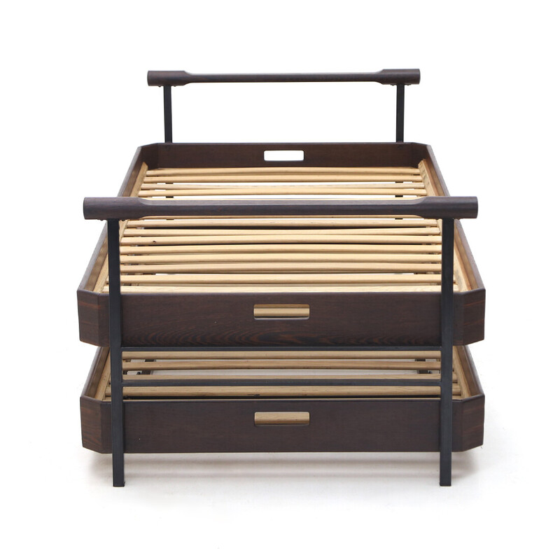 Pair of vintage "L75" stacked beds by Osvaldo Borsani for Tecno, 1960s