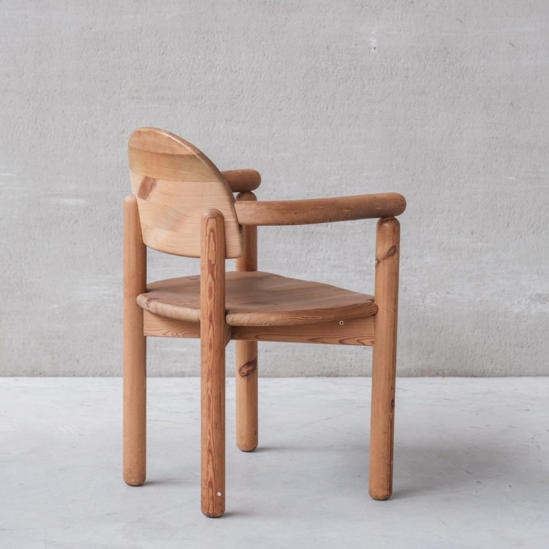 Dänischer Kiefer-Sessel aus der Mitte des Jahrhunderts