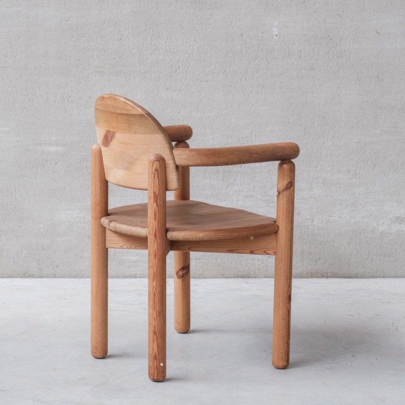 Vintage pine armchair, Denmark 1970s