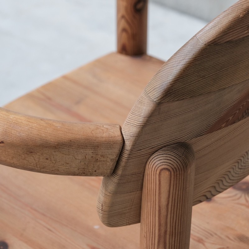 Dänischer Kiefer-Sessel aus der Mitte des Jahrhunderts