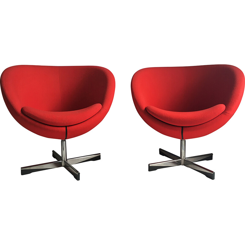 Pair of vintage armchairs "Planet" by Sven Ivar Dysthe for Fora Form