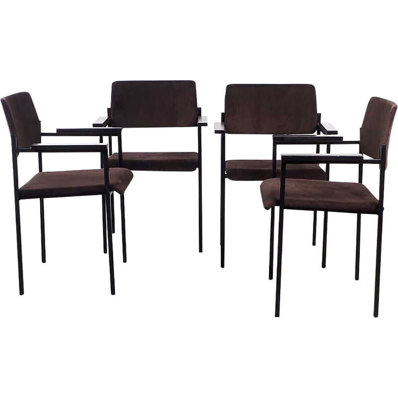 Set of 4 vintage Thonet chairs, 1960s