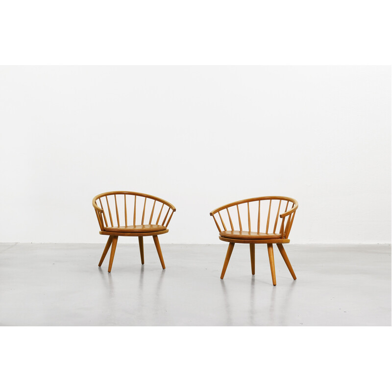 Pair of Stolab Lounge Chairs, Yngve Ekström - 1950s