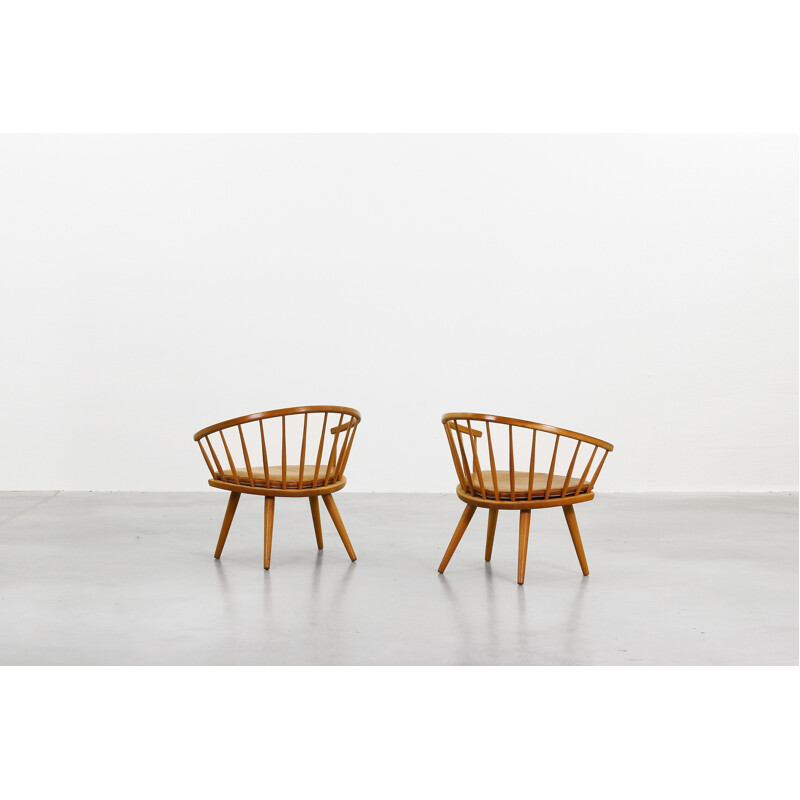 Paire de fauteuils lounge Stolab, Yngve Ekström - 1950