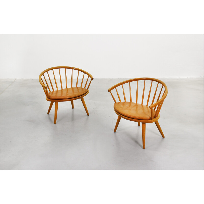 Pair of Stolab Lounge Chairs, Yngve Ekström - 1950s