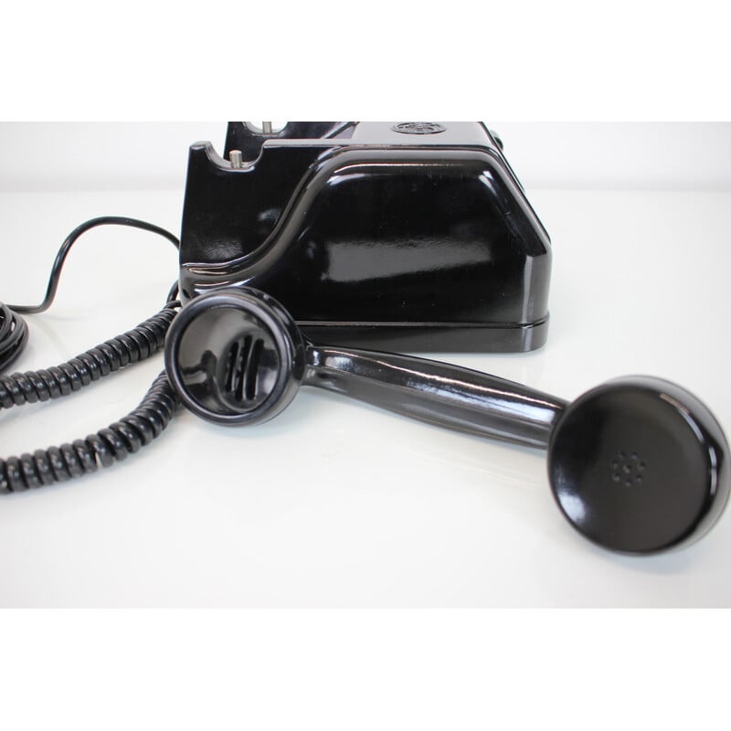 Téléphone Tesla fonctionnel vintage, Tchécoslovaquie 1968