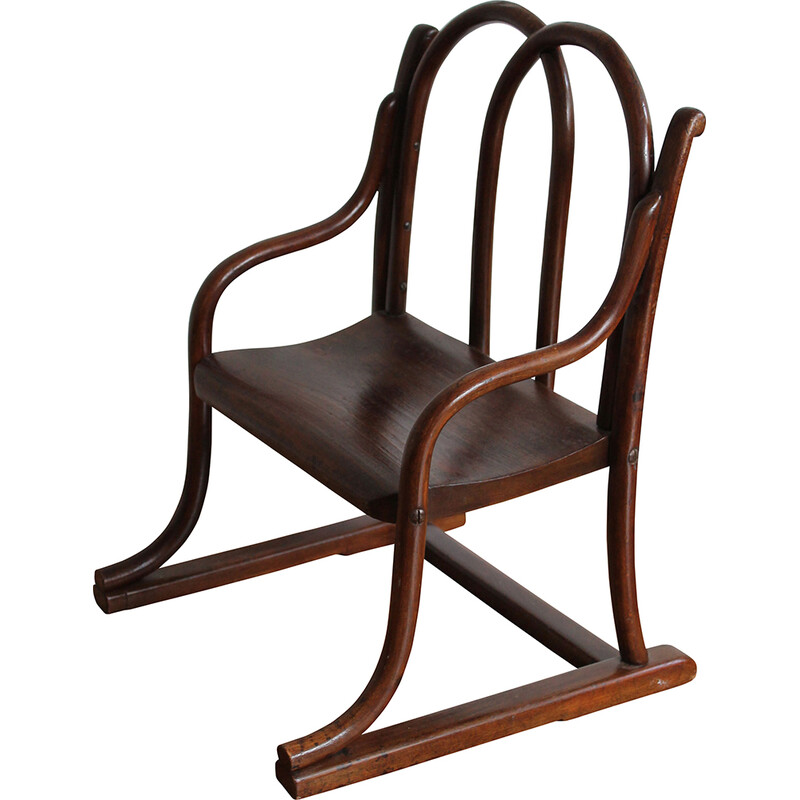 Vintage bentwood children's chair by Gebrüder Thonet, 1885s