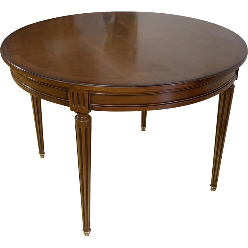 Vintage round extending table in cherry wood