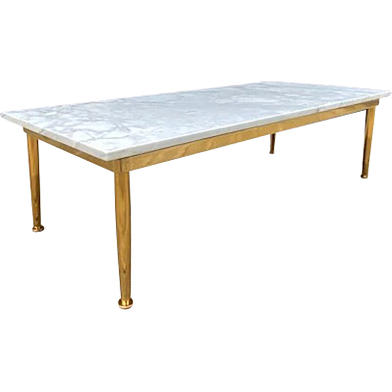 Vintage Carrara marble coffee table by Airborne, 1960