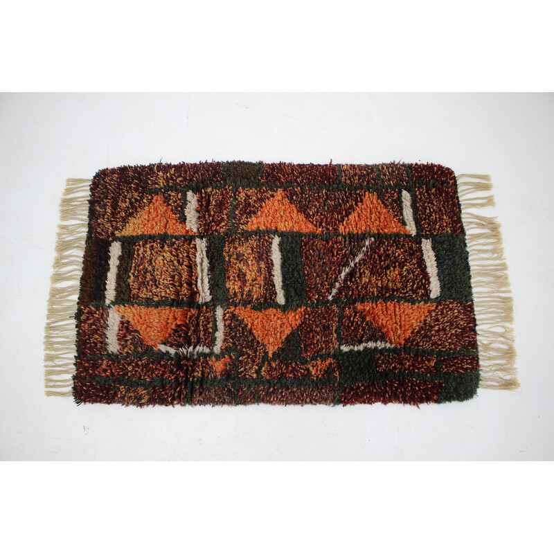 Deens wollen tapijt uit het midden van de eeuw, 1970
