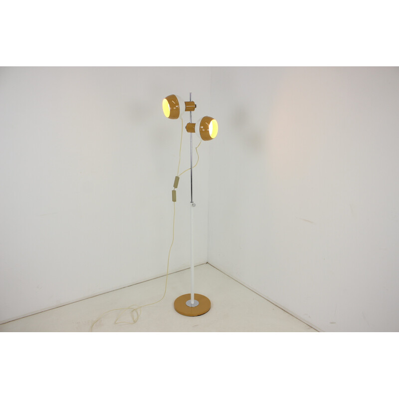 Vintage magnetic double floor lamp by Drukov, Czechoslovakia 1970s