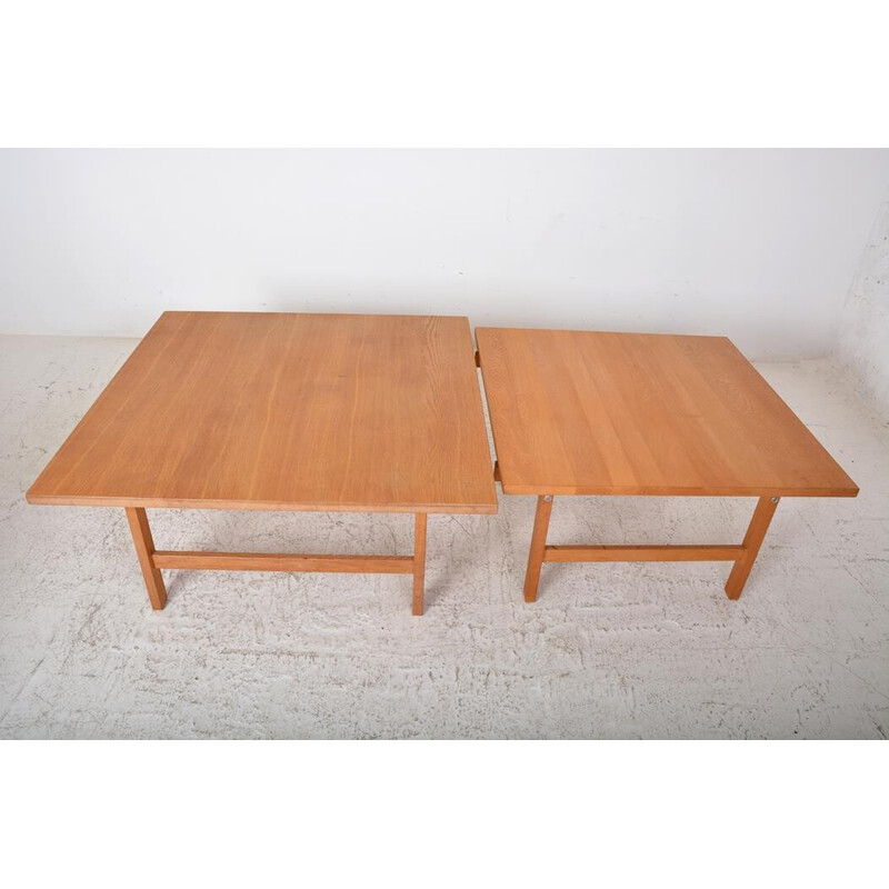 Pair of vintage Danish coffee tables by Hans J. Wegner for Pp Furniture, 1960