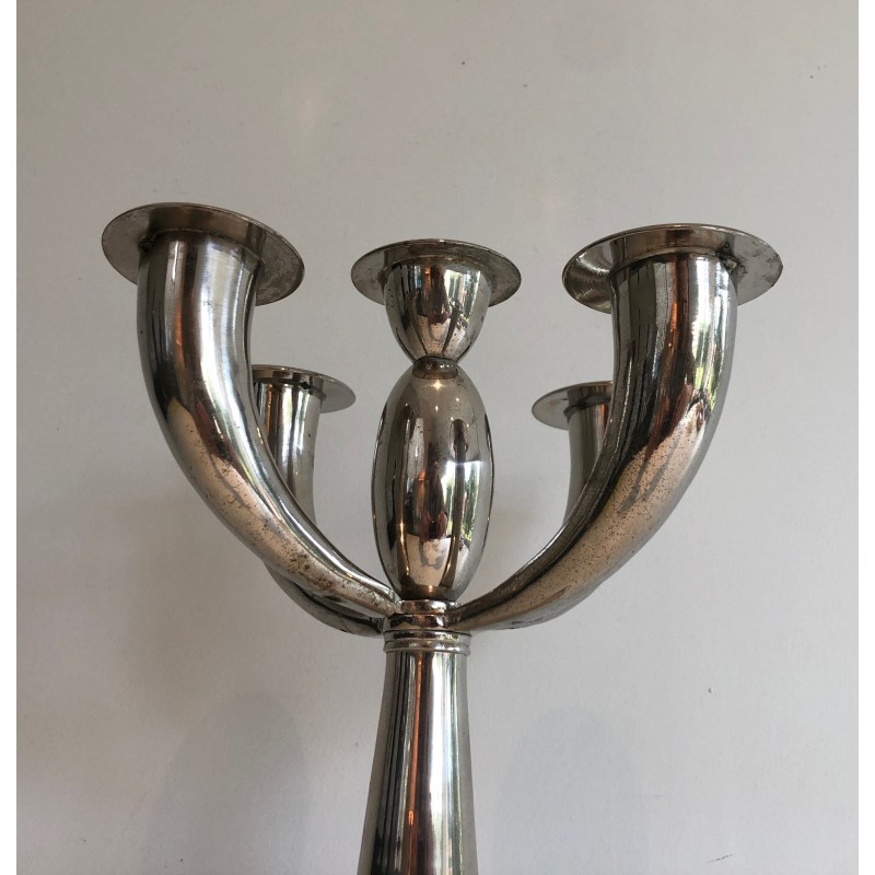 Vintage silver plated candlestick, 1970