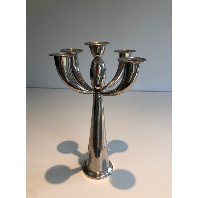 Candelabro prateado Vintage, 1970