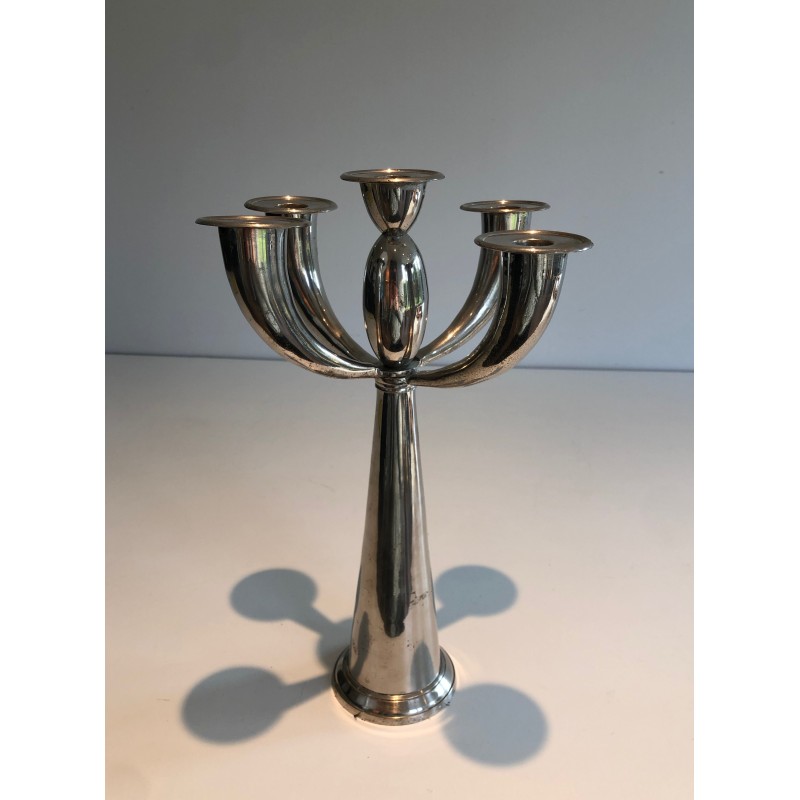 Vintage silver plated candlestick, 1970