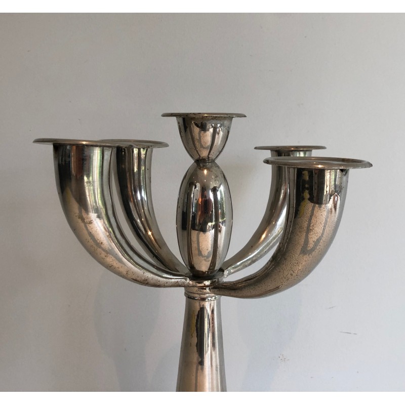 Vintage silver plated candlestick, 1970