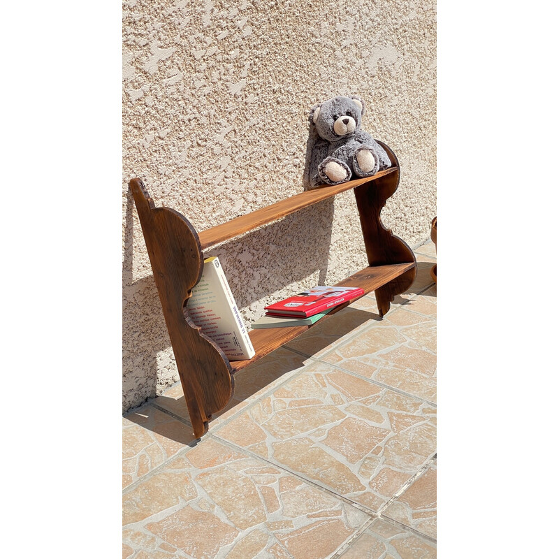 Vintage wood wall shelf