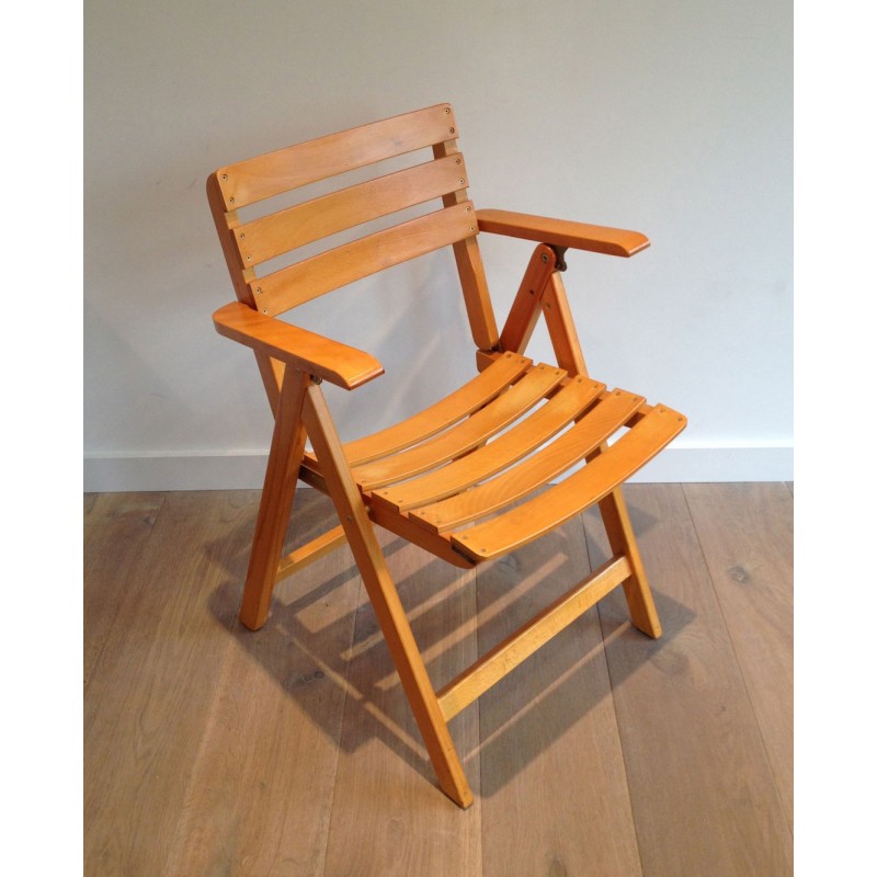 Vintage-Sesselpaar aus Holz für Clairitex, 1970