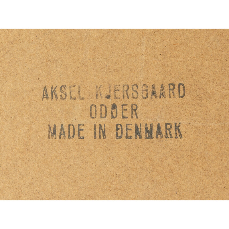 Vintage oakwood coat rack with mirror by Aksel Kjersgaard, Denmark 1960s