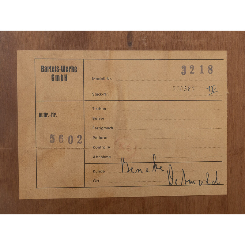 Credenza vintage in teak e formica per Bartels, Germania 1960
