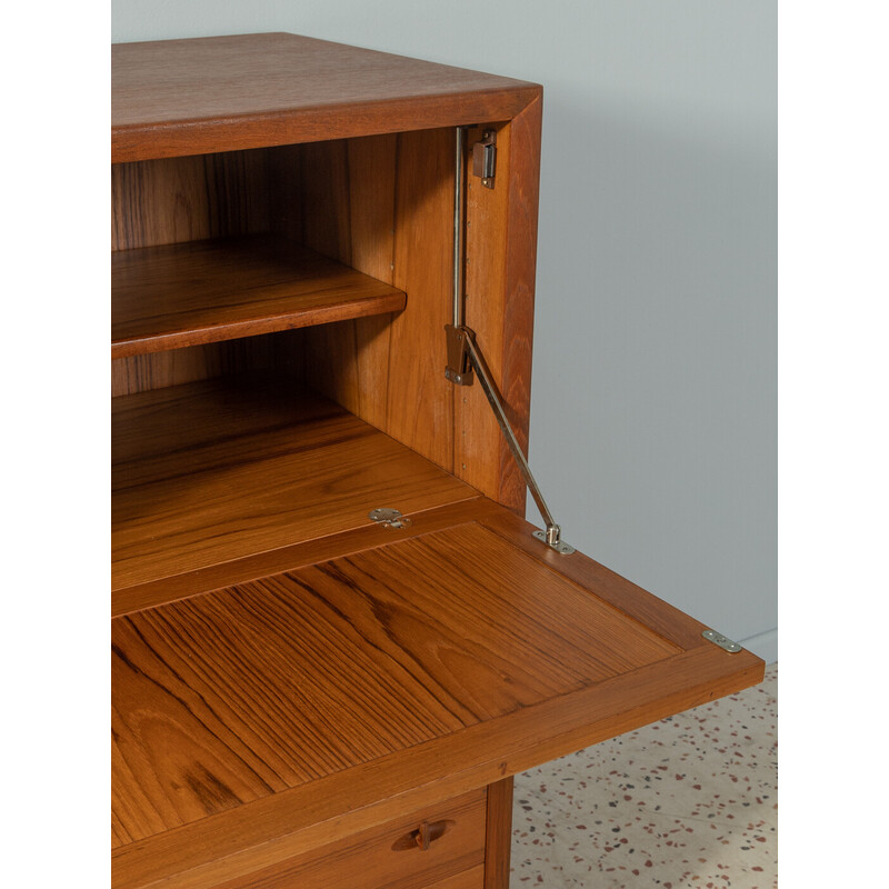 Vintage teak en houten secretaire voor Bramin, Denemarken 1960