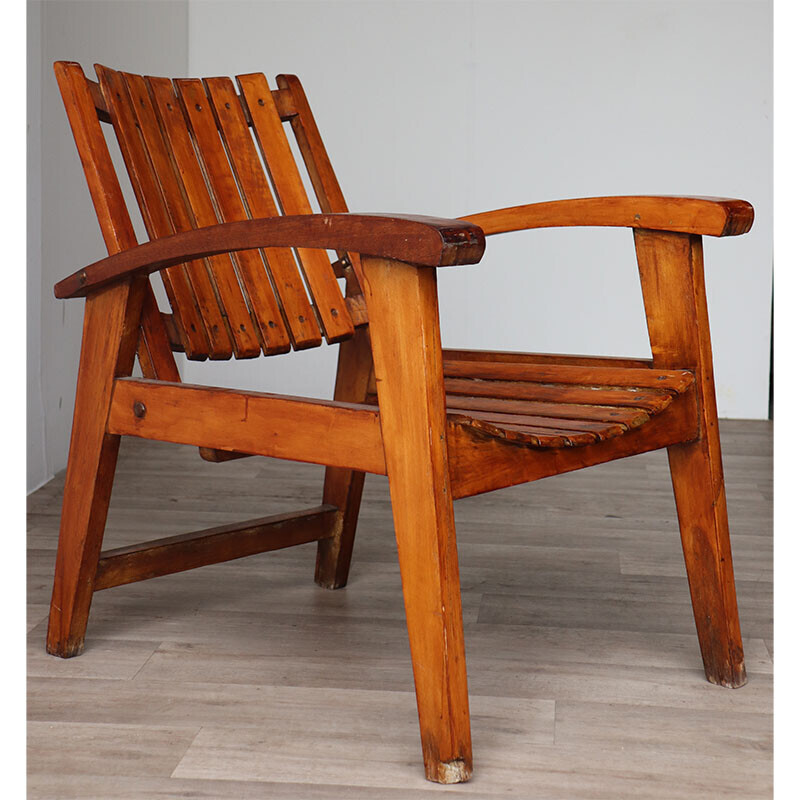 Vintage wooden armchair, 1950s