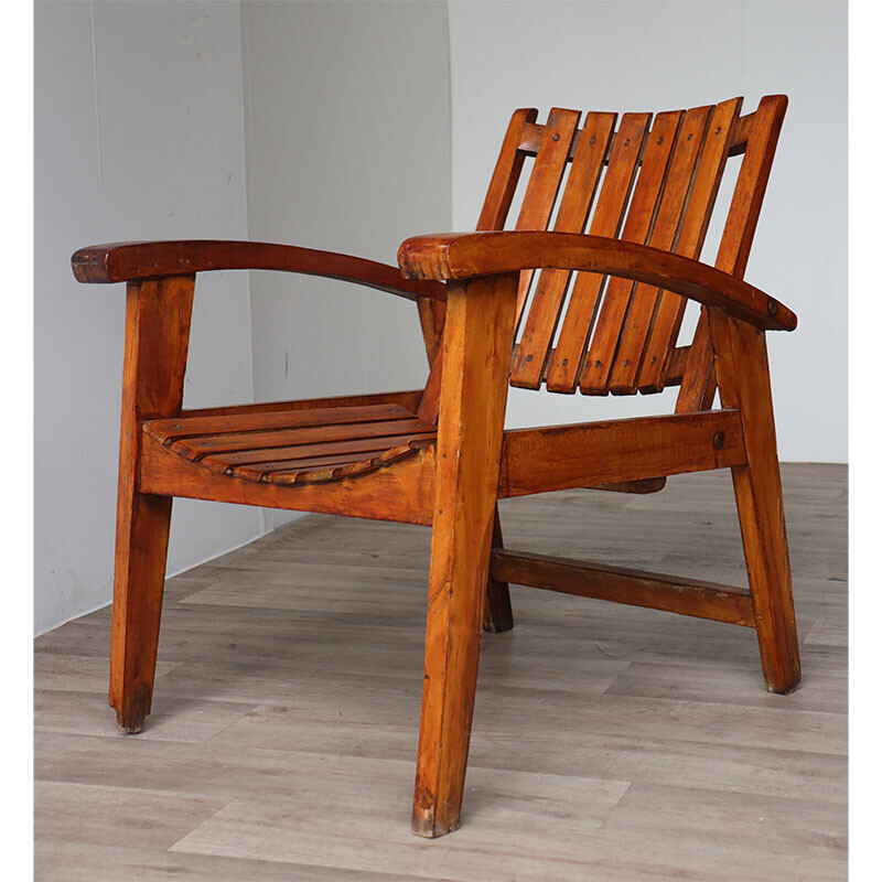 Vintage wooden armchair, 1950s