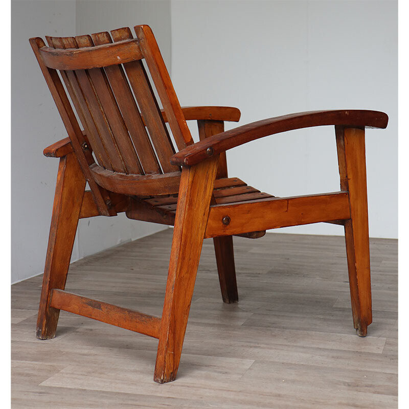 Vintage wooden armchair, 1950s