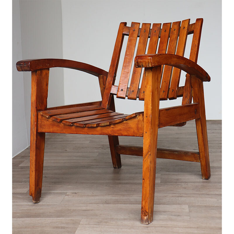 Vintage houten fauteuil, 1950