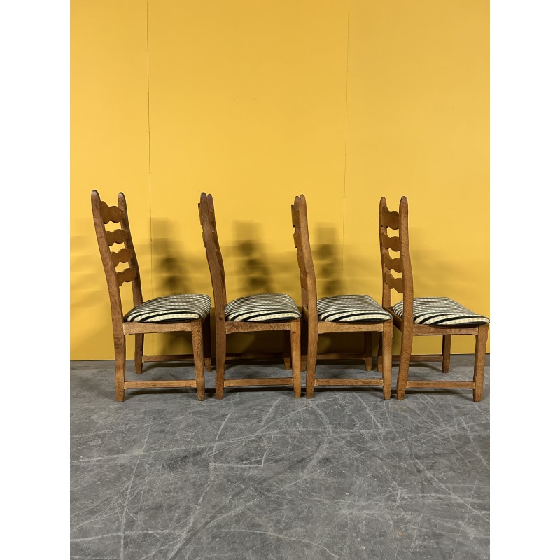 Ensemble de 4 chaises vintage en chêne par Henning Kjaernulf, 1960