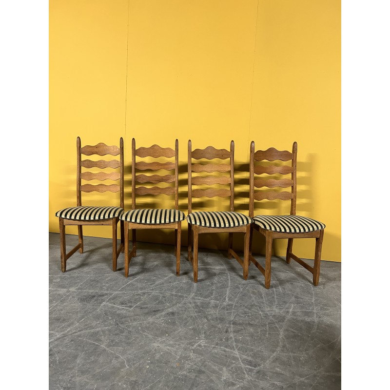 Conjunto de 4 cadeiras de jantar em madeira de carvalho da Henning Kjaernulf, década de 1960