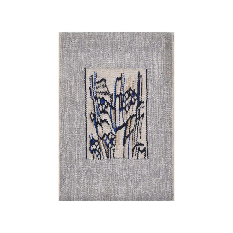 Vintage abstract handwoven wall tapestry by Mette Birckner, Denmark 2000s