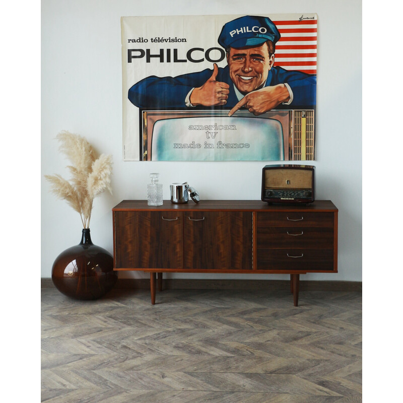 Vintage teak and walnut sideboard for Morris of Glasgow, 1960s