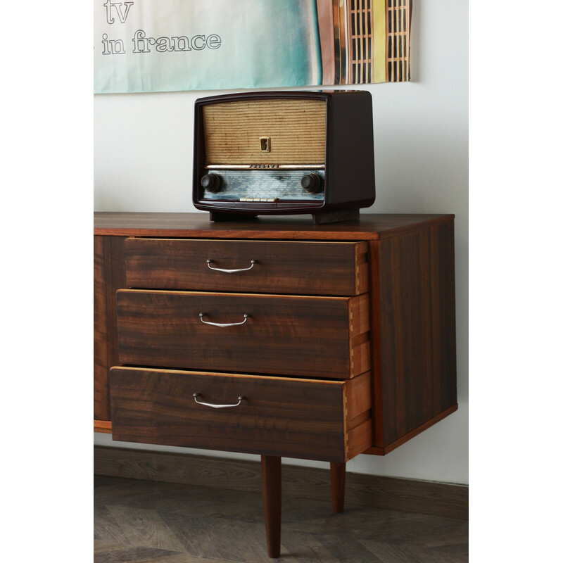 Vintage teak and walnut sideboard for Morris of Glasgow, 1960s