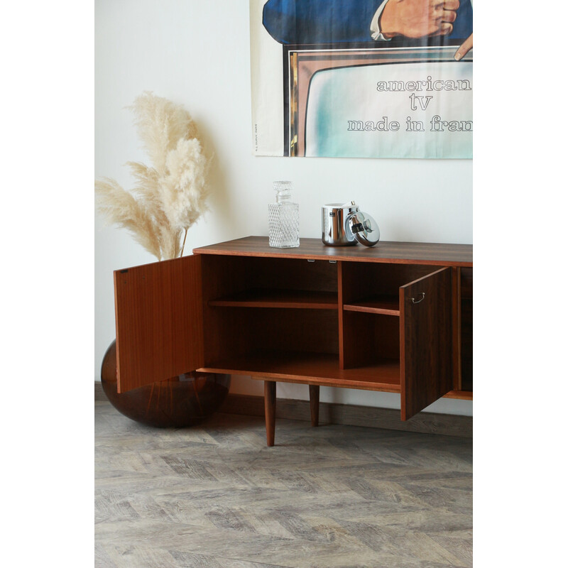 Vintage teak and walnut sideboard for Morris of Glasgow, 1960s