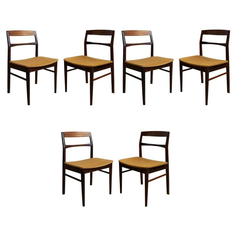 Conjunto de 6 cadeiras de pau-rosa - 1950