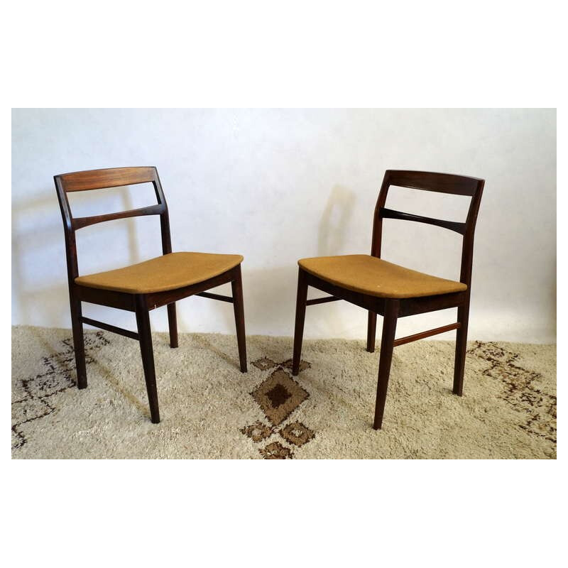 Conjunto de 6 sillas de palisandro - 1950