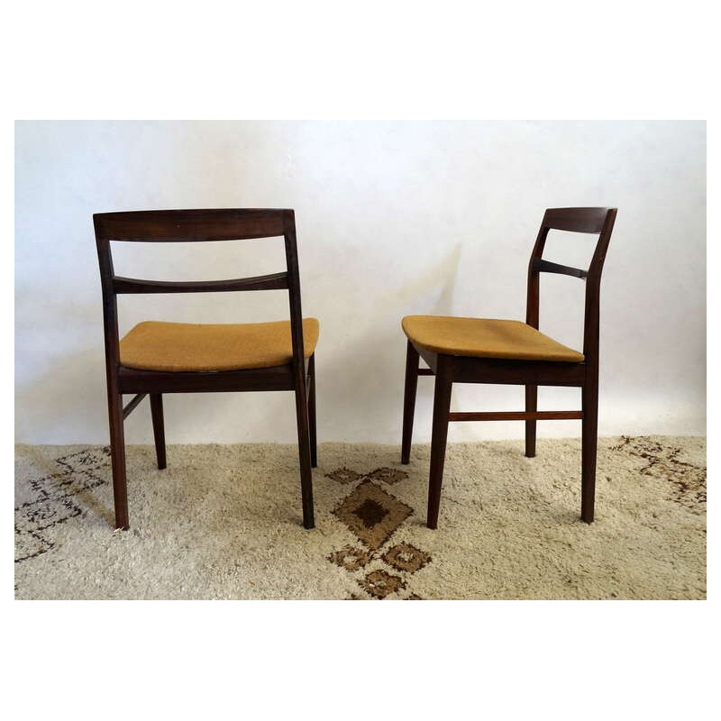 Suite van 6 rozenhouten stoelen - 1950