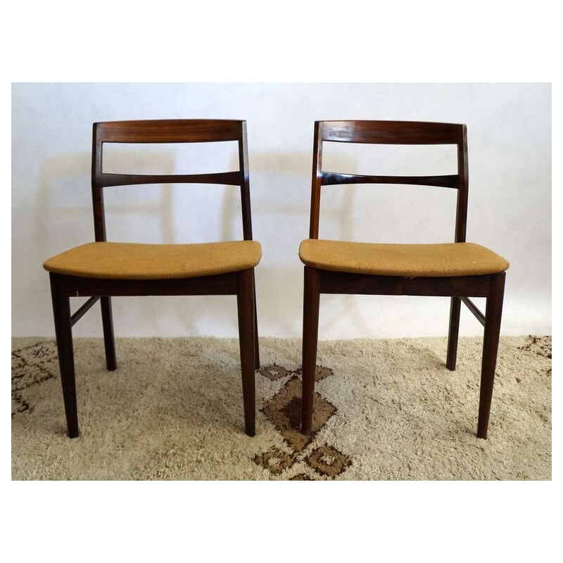 Conjunto de 6 sillas de palisandro - 1950