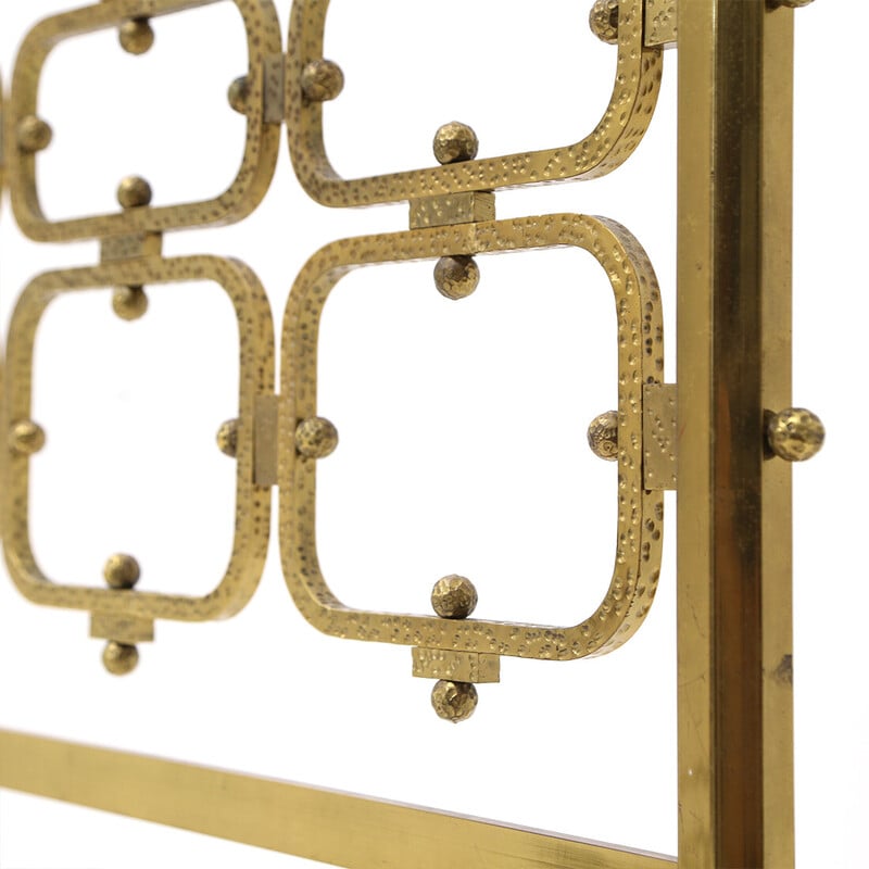 Vintage brass double bed by Luciano Frigerio, Italy 1970s