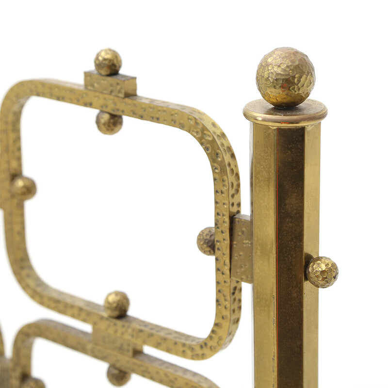 Vintage brass double bed by Luciano Frigerio, Italy 1970s