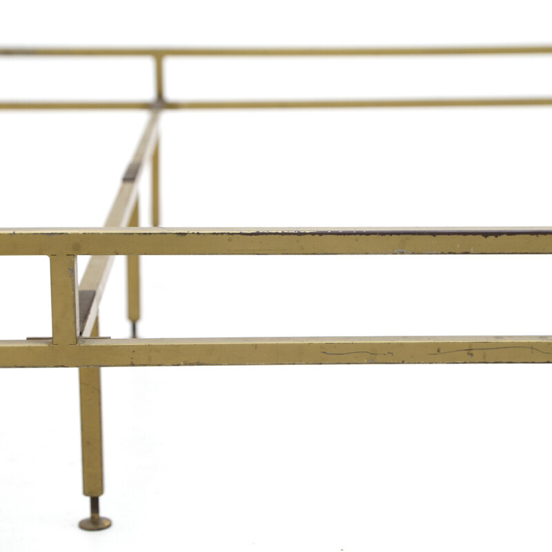 Vintage brass double bed by Luciano Frigerio, Italy 1970s