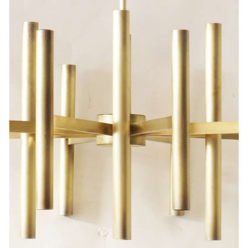 Italian Brass chandelier - 1970s