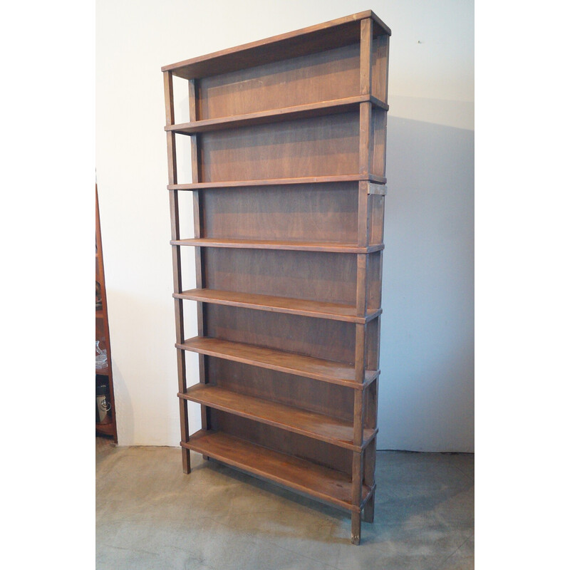 Vintage wooden grocery shelf, 1950