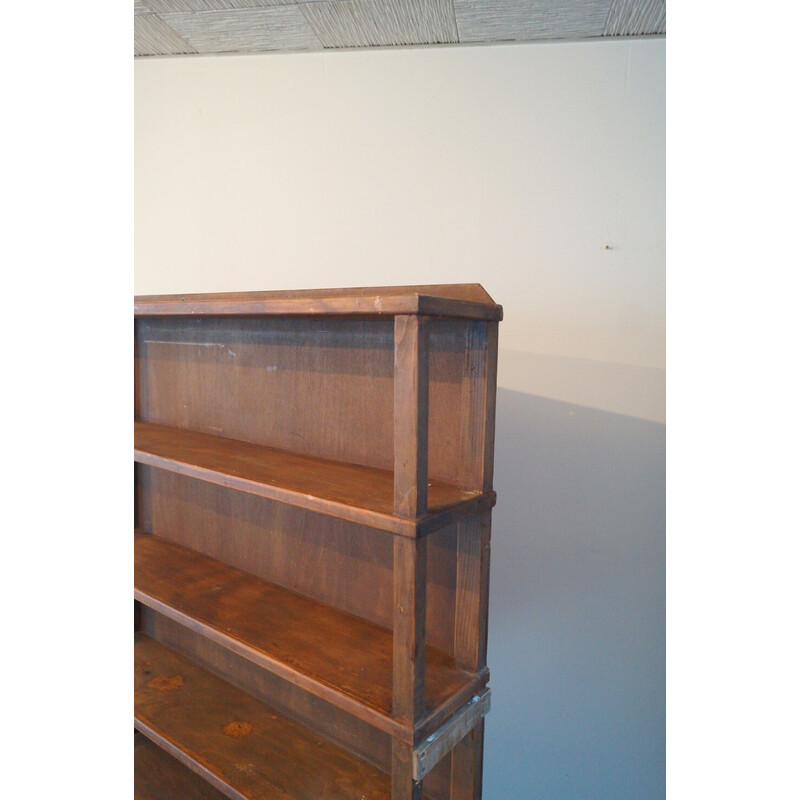 Vintage wooden grocery shelf, 1950